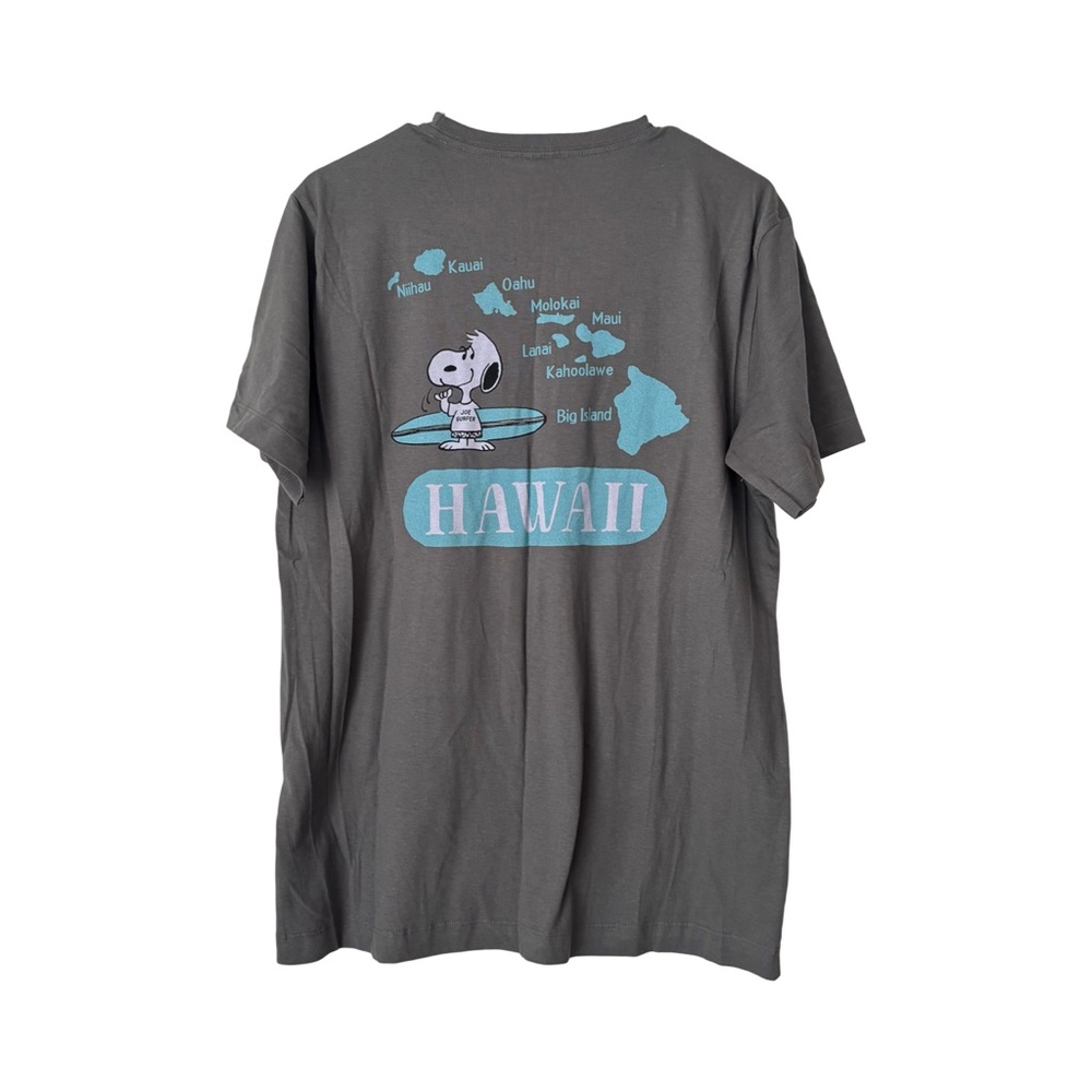 Snoopy surf shop Hawaiian Islands gray t-shirt